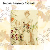 Retro  Victoriaans Lady Floral Planner