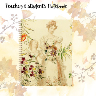 Retro  Victoriaans Lady Floral Planner