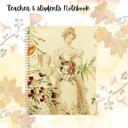 Retro  Victoriaans Lady Floral Planner