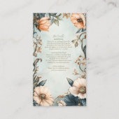 Retro Victoriaans Royal Floral Wedding Informatiekaartje (Voorkant)