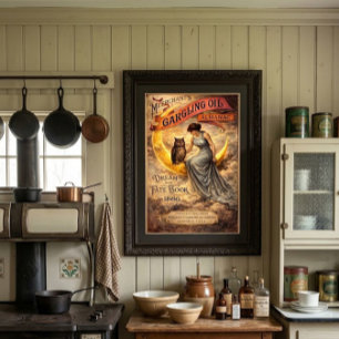Retro Victoriaans tijdperk Art Nouveau-almanakcove Poster