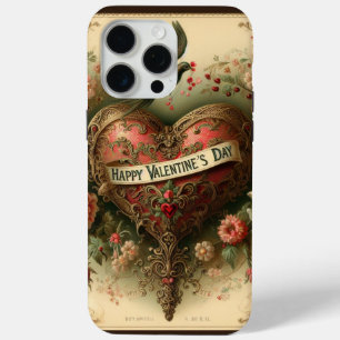 /retro/Victoriaans Valentijnsdag hart iPhone 15 Pro Max Hoesje
