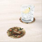 /retro/Victoriaans Valentijnsdag hart Kartonnen Onderzetters (Insitu)