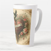 /retro/Victoriaans Valentijnsdag hart Latte Mok (Rechterhoek)