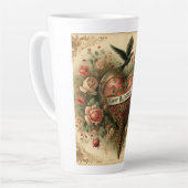 /retro/Victoriaans Valentijnsdag hart Latte Mok (Linkerhoek)