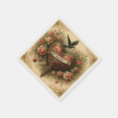 /retro/Victoriaans Valentijnsdag hart Servet (Hoek)