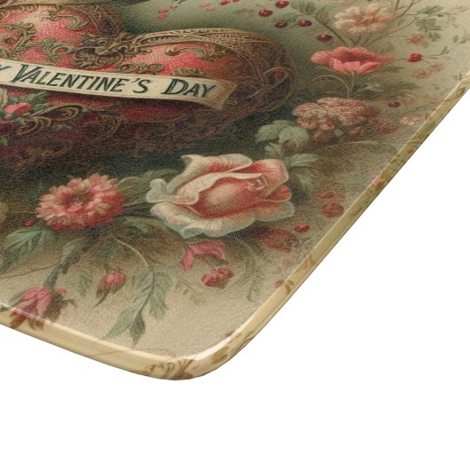 /retro/Victoriaans Valentijnsdag hart Snijplank (Hoek)