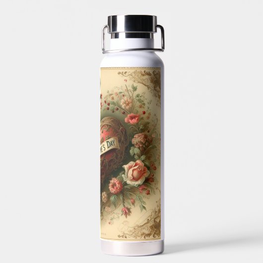 /retro/Victoriaans Valentijnsdag hart Waterfles (Achterkant)