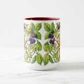 Retro Victoriaanse Tijdperk Bramen Mok (Midden)