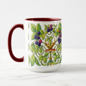 Retro Victoriaanse Tijdperk Bramen Mok (Links)