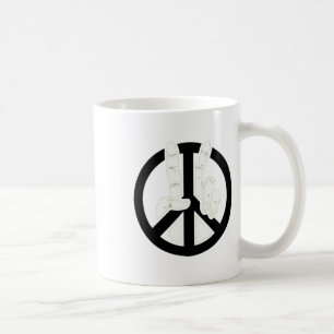 Retro Victory Peace Symbool voor mannen en vrouwen Koffiemok