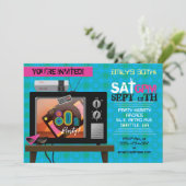 Retro Video Game Arcade 80's Verjaardagsfeestje Ui Kaart (Staand voorkant)