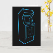 Retro Video Game Arcade Cabinet Kaart (Gele Bloem)