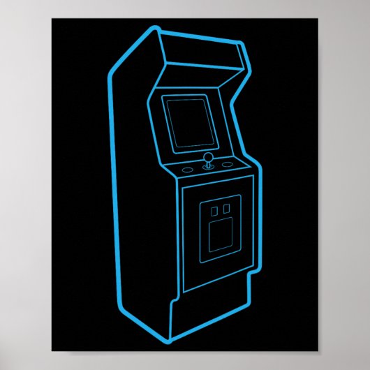 Retro Video Game Arcade Cabinet  Poster (Voorkant)