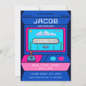 Retro Video Game Arcade Verjaardagsfeest Kaart (Voorkant)