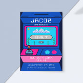 Retro Video Game Arcade Verjaardagsfeest Kaart