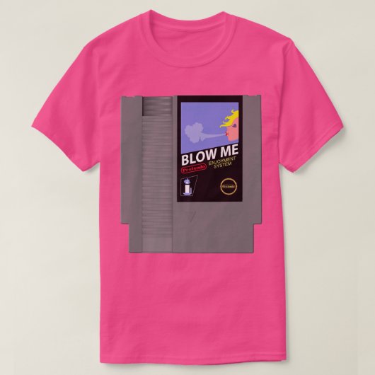 Retro Video Game Cartridge Te T-shirt (Design voorkant)
