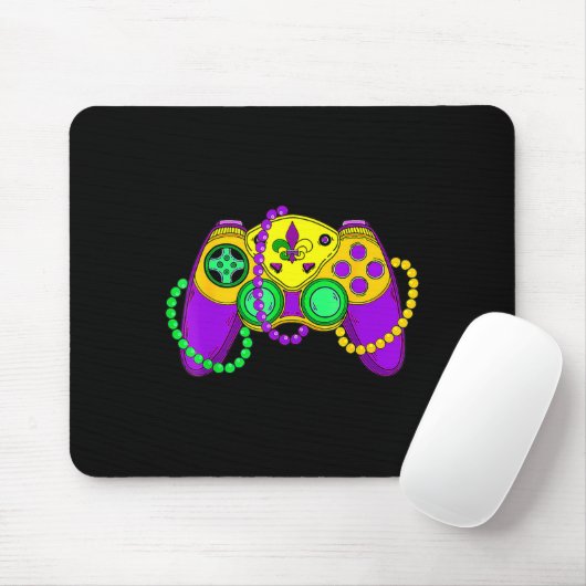 Retro Video Game Controller Pet Mardi Gras Gaming Muismat (Met muis)