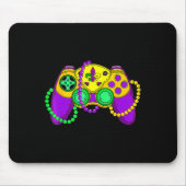 Retro Video Game Controller Pet Mardi Gras Gaming Muismat (Voorkant)