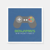 Retro Video Game Controller Verjaardag Servet (Voorkant)