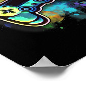 Retro Video Game Controller voor Heren1 Poster (Hoek)