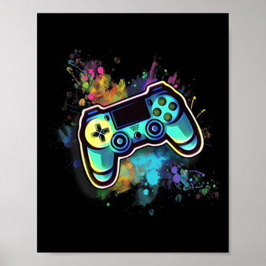 Retro Video Game Controller voor Heren1 Poster (Voorkant)