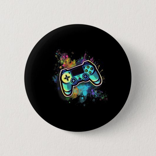 Retro Video Game Controller voor Heren1 Ronde Button 5,7 Cm (Voorkant)