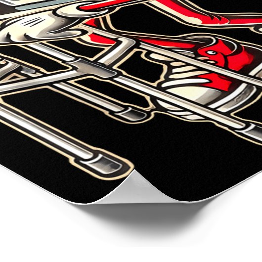 Retro Video Game Controller With Walker Funny Game Poster (Hoek)