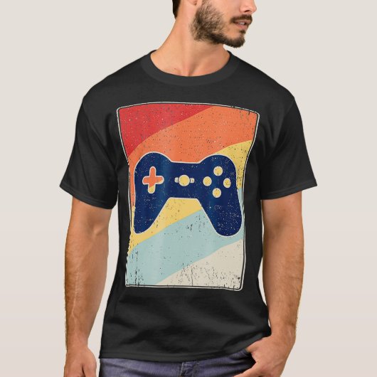 Retro Video Game Gaming Distress Gift T-shirt (Voorkant)