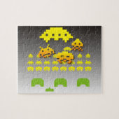 Retro Video Game Invaders Puzzle Legpuzzel (Horizontaal)