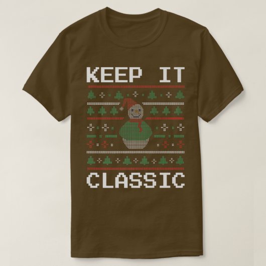 Retro Video Game Lovers Gaming Gamers Piel Santa C T-shirt (Design voorkant)