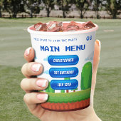 Retro Video Game Menu 1e Verjaardagsfeest Papieren Bekers