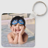 Retro Video Game Menu Foto Verjaardagsfeest Sleutelhanger (Achterkant)