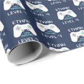 Retro Video Game Thema Gepersonaliseerde Verjaarda Cadeaupapier (Rol Hoek)