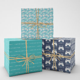 Retro Video Game Thema Gepersonaliseerde Verjaarda Inpakpapier Vel