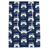 Retro Video Game Thema Gepersonaliseerde Verjaarda Medium Cadeauzakje (Achterkant)