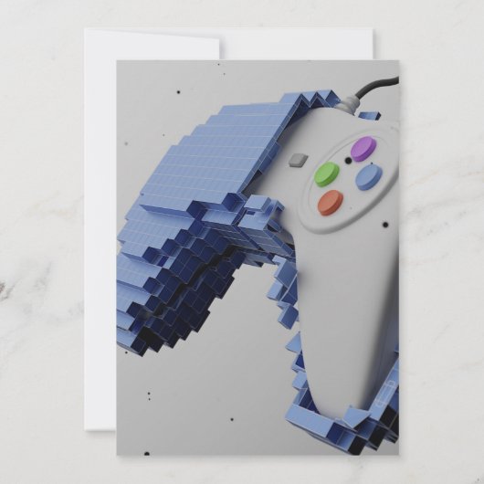 Retro Video Game Verjaardagsfeest Kaart (Achterkant)