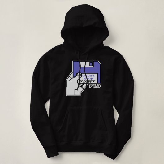Retro Video Games Commodore Amiga Workbench Insert Hoodie (Design voorkant)