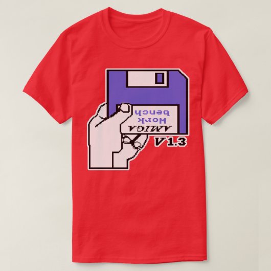 Retro Video Games Commodore Amiga Workbench Insert T-shirt (Design voorkant)
