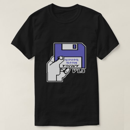Retro Video Games Commodore Amiga Workbench Insert T-shirt (Design voorkant)