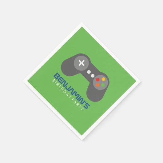 Retro Video Games Controller Verjaardag Servetten (Hoek)