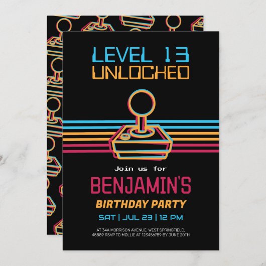 Retro Video Gaming Game Boy Kaart (Voorkant / Achterkant)