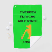 Retro Video Golf Game Towel Golfhanddoek (Insitu)