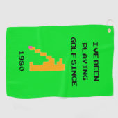 Retro Video Golf Game Towel Golfhanddoek (Horizontaal)
