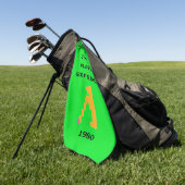 Retro Video Golf Game Towel Golfhanddoek (Groen)