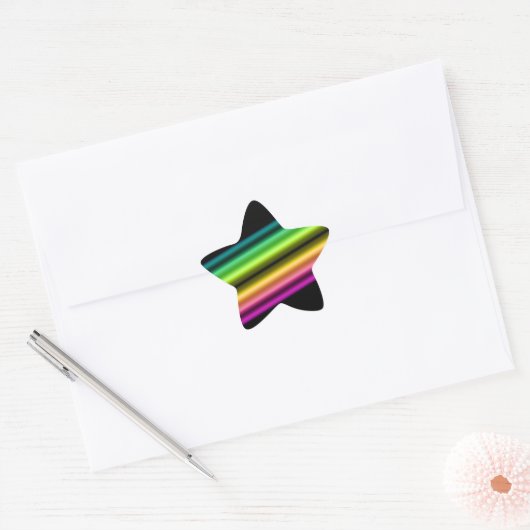 retro video neonstripe : ster sticker (Envelop)