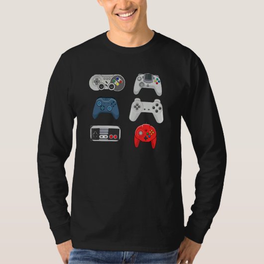 Retro Videogame Controllers Collectie   Gaming T-shirt (Voorkant)