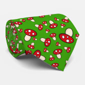 Retro Videogame Geïnspireerde paddenstoelen Stropdas (Opgerold)