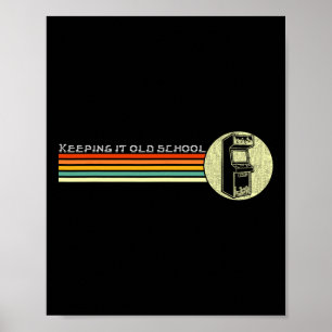 Retro Videogame Oude School Arcade Klassieker Poster