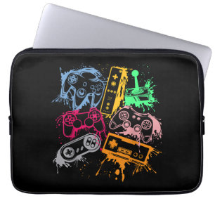 Retro videogameconsolecontrollers 80's 90's Arc Laptop Sleeve